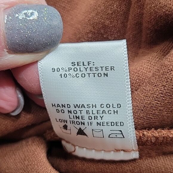 Blue Blush Brown Fleece Oversized Jacket Size Medium - Picture 9 of 9